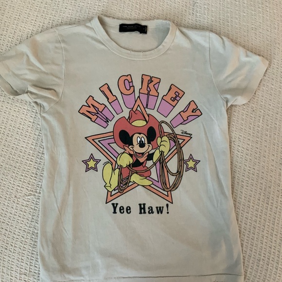 Junkfood Clothing Vintage Disney Western WOMENs MICKEY RODEO TEE Tshirt Top - Picture 7 of 8